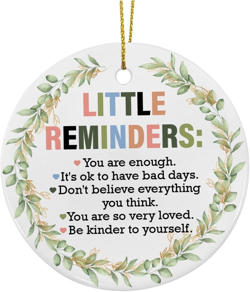 ZOSAN Inspirational Little Reminders Ceramic Ornament, Motivational Gifts for Women Men Employees Coworker Colleague, Mental Health Gifts - Image 2